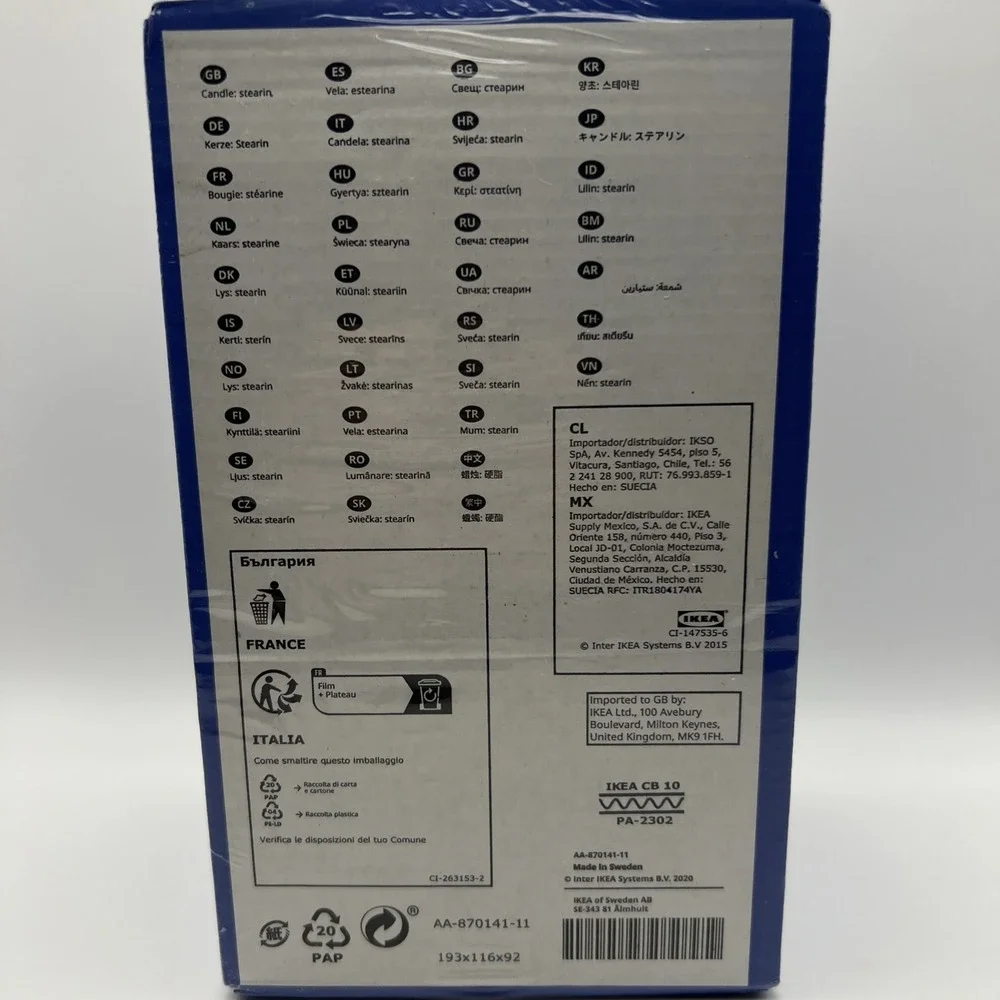 IKEA JUBLA Unscented Chandelier Candle White 20 Pack 7 ½